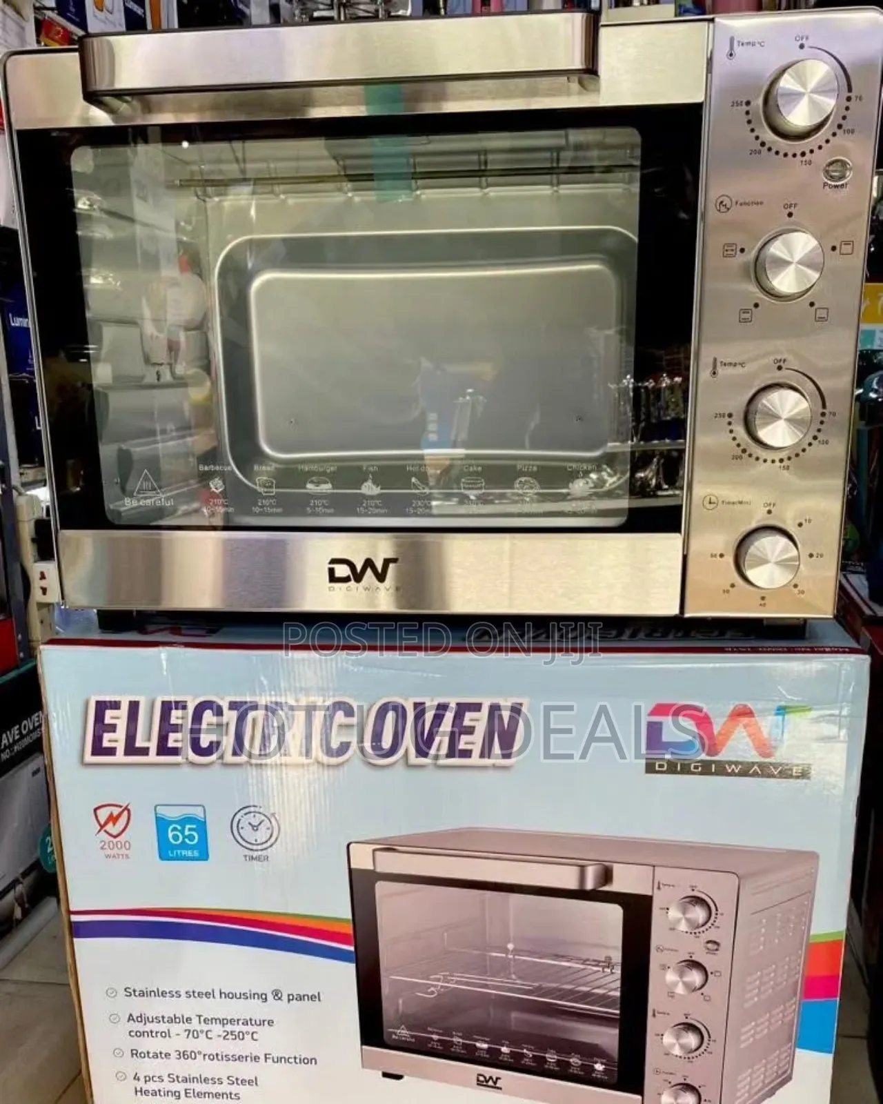 Digiwave 65l Counter-top Electrical Oven With Rotisserie