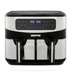 Geepas 9liters Dual Digital Air Fryer With 2yrs Warranty