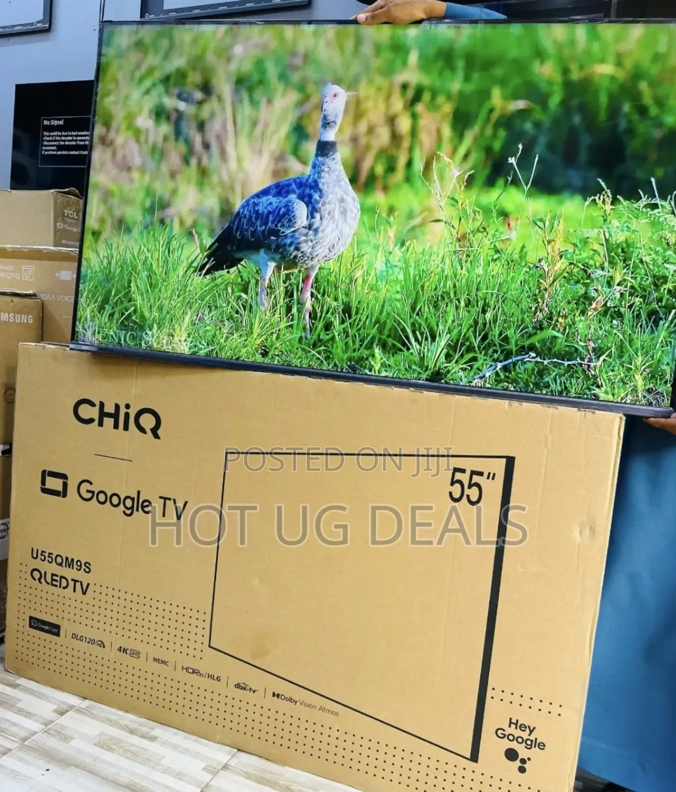 Chiq 55 Inch 4k Qled Android Smart Frameless Tv - Black