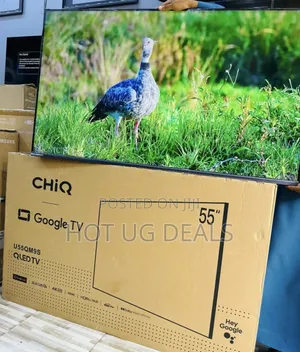 Chiq 55 Inch 4k Qled Android Smart Frameless Tv - Black