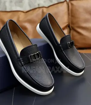 Original Black/White Smart Casual Dior Leather Loafers
