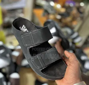 Men’S Super Classic Black Zara Leather Sandals