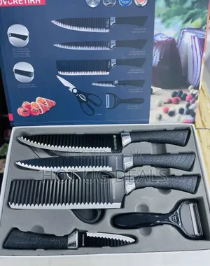 6-Piece Kitchen Knife Set - Black
