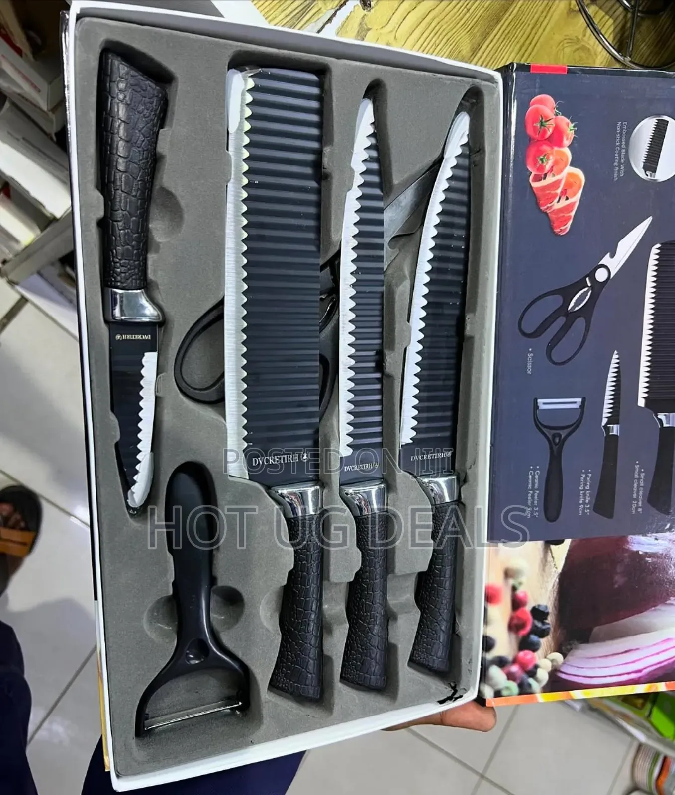 6-Piece Kitchen Knife Set - Black