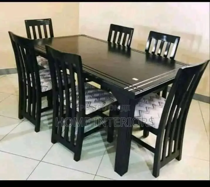 Black Well Varnished Dinning Table