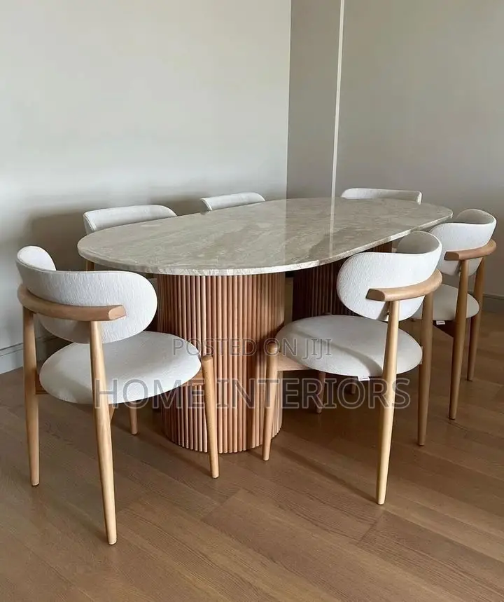 Readily Marble Six Seats Dinning Table
