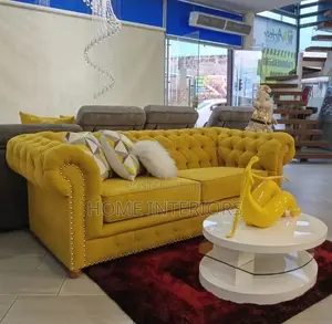 Mastered Yellow Three Seats Sofa