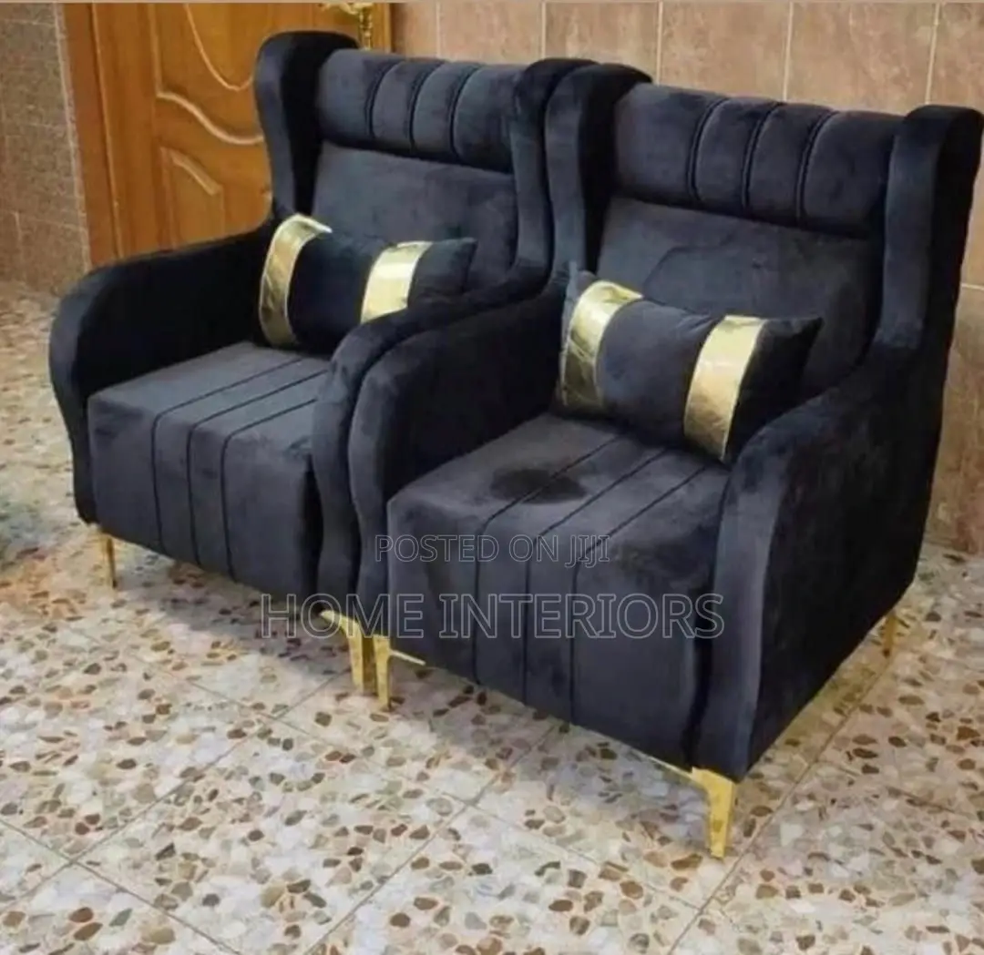 Black 1+1 Single Seats Sofa