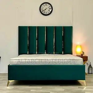 Well Fashioned Dressed Bed in Green and Gold