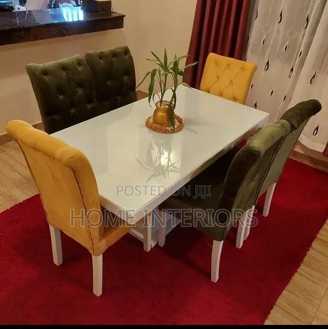 White Top Six Seats Dinning Table