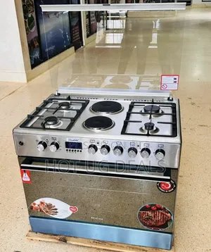 Blueflame 4 Gas Burners + 2 Electric Diamond 90x60cm Inox