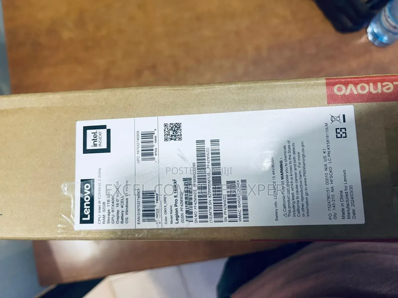 New Laptop Lenovo Legion 5i 32GB Intel Core I9 SSD 1T