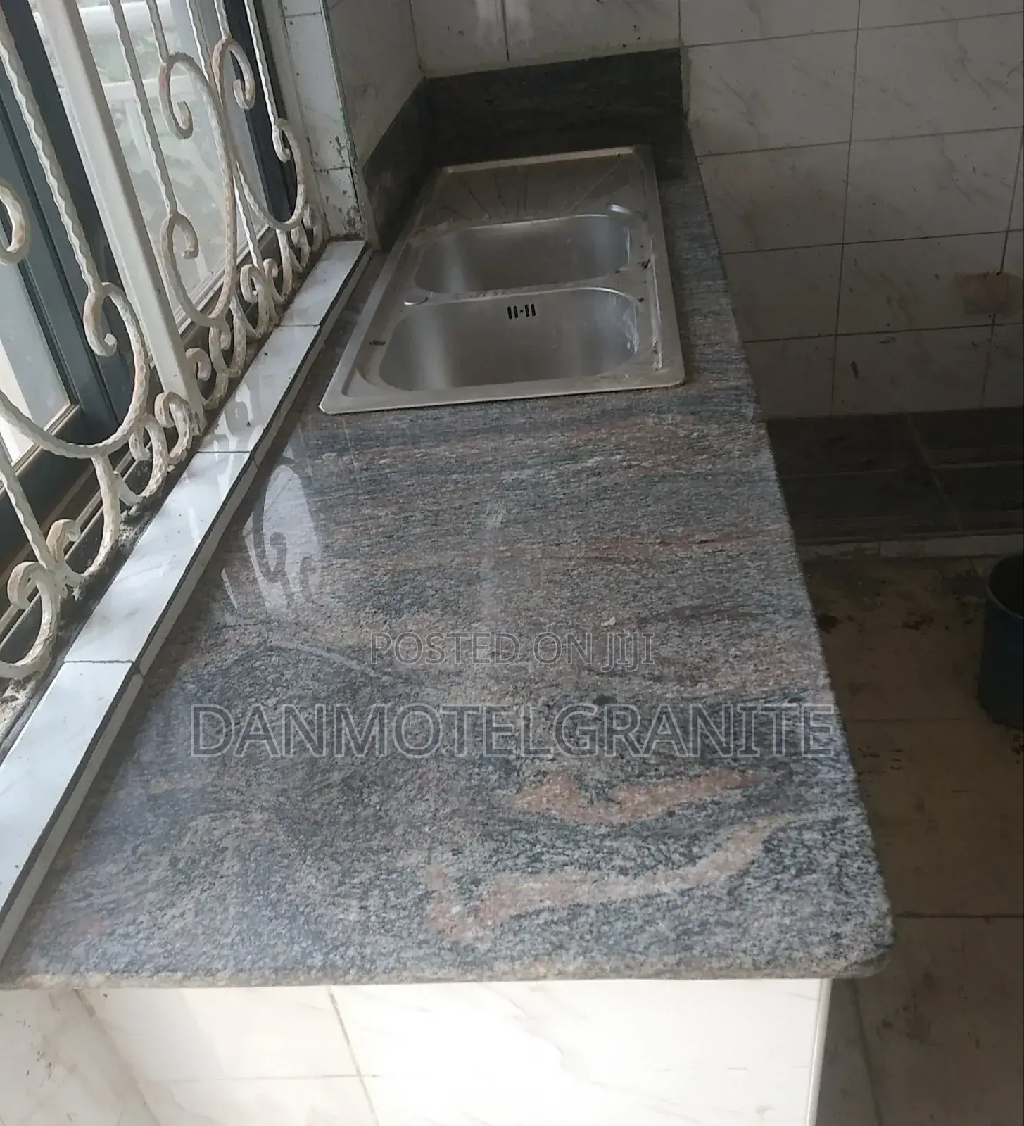 Wavy Grey Granite and Marble