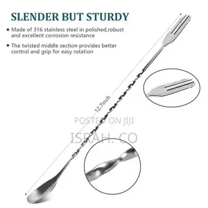1pc Stainless Steel Cocktail Bar Spoon
