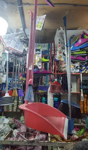 Plastic Brooms and Dust Pans