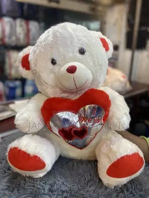 White Red I Love You Teddy Bear
