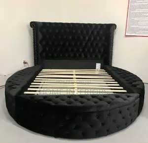 Black Circular Bed