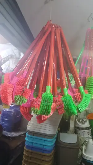 Open Plastic Toilet Brushes Without Seater