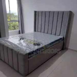 Gray Fabric Bed 5 by 6 Bed