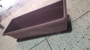 Large Coffee Brown Plastic Rectangular Flower Pots