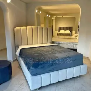 Off White Colored 5 by 6 Bed
