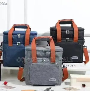Portable Double Deck Lunch Bag