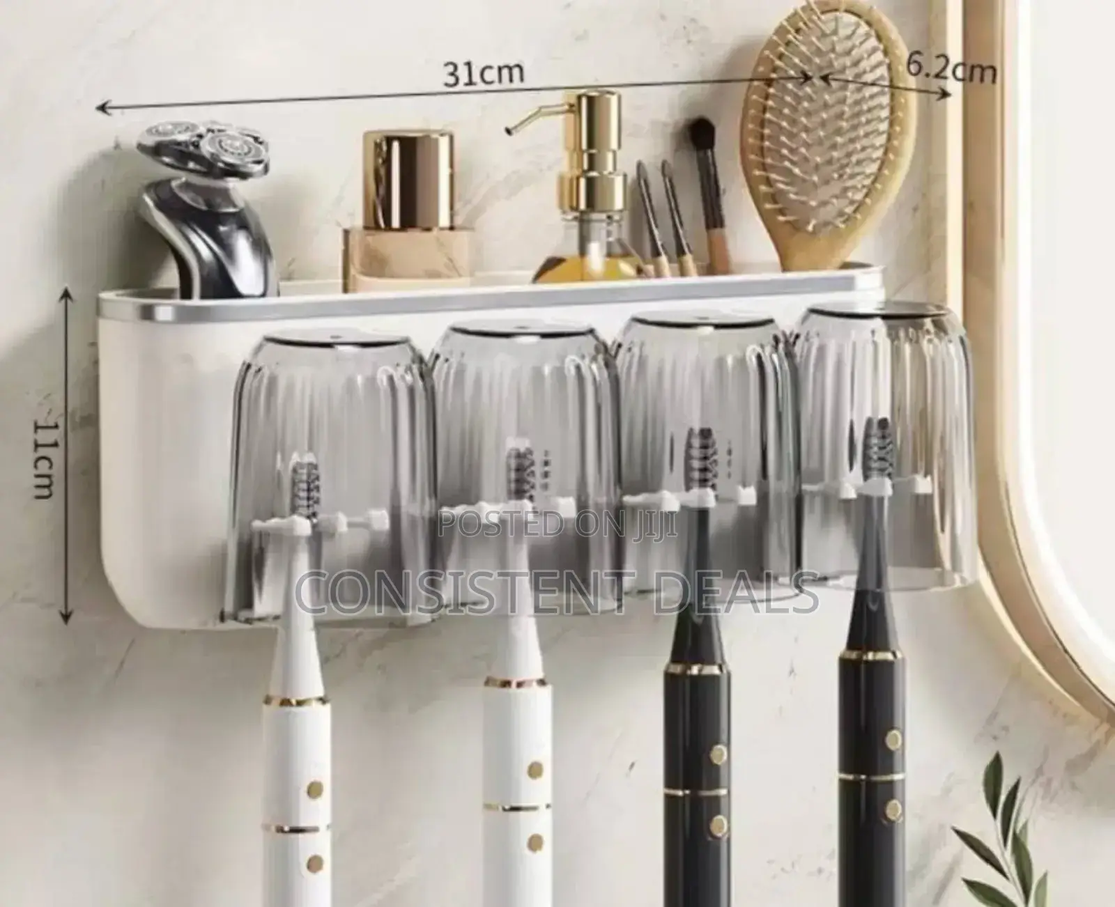 Wall Mounted Toothbrush Holder
