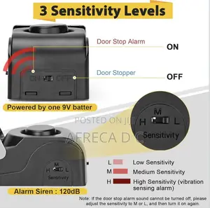 Security Door Stop Alarm Portable Hotel Security Safety Door