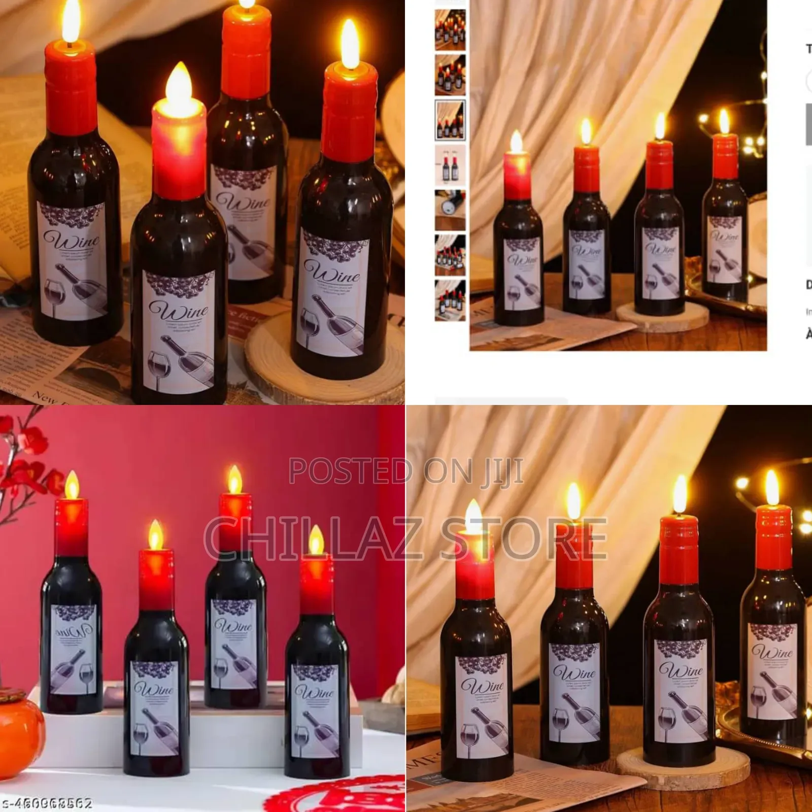 12pcs Wine Shaped Led Candles.