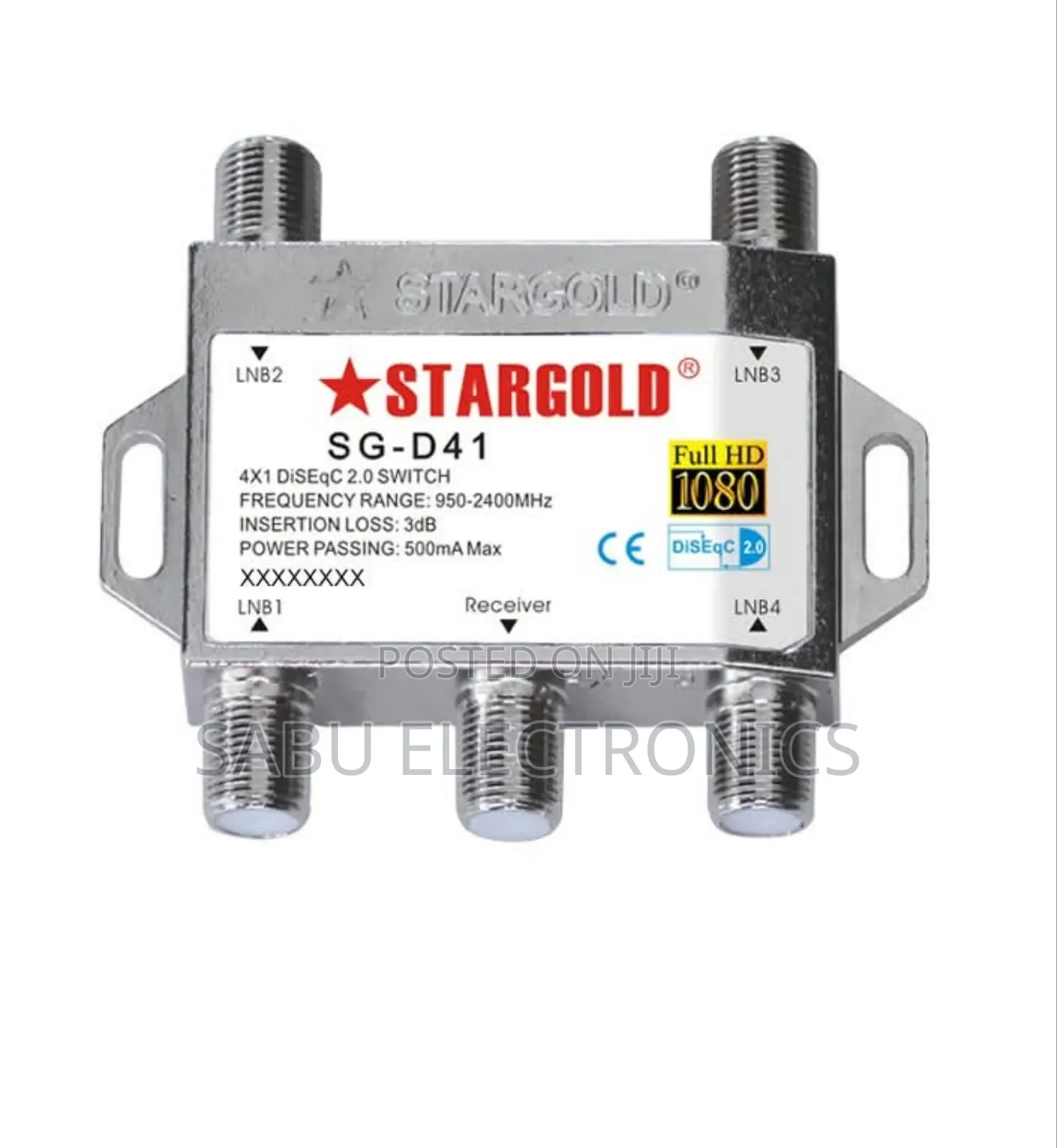 Sg-D41 4x1 Diseqc Switch – Connect Up to 4 Satellite Dishes