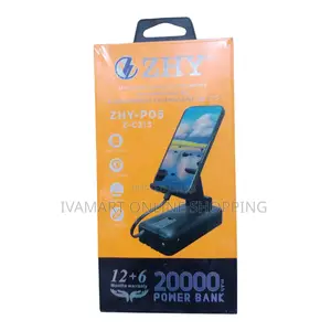 Zhy 20,000 Mah Power Bank With Mobile Phone Holder