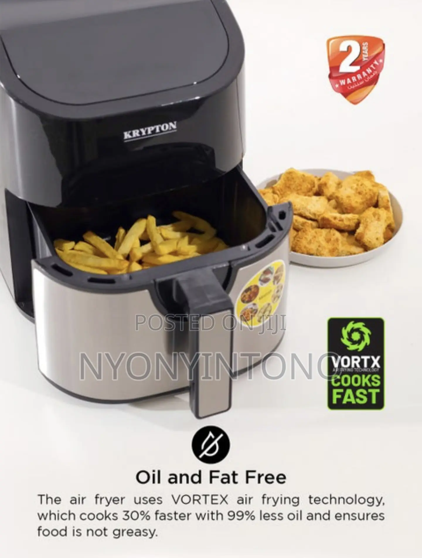 Krypton 4.5liters Digital Air Fryer With 2yrs Warranty