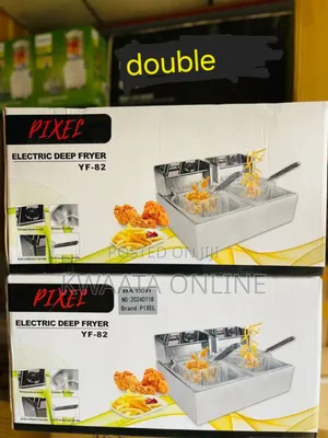 Pixel Commercial Deep Fryer, Double Baskets 6l Each,