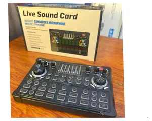 Live Sound Card With Wired Condenser Microphone