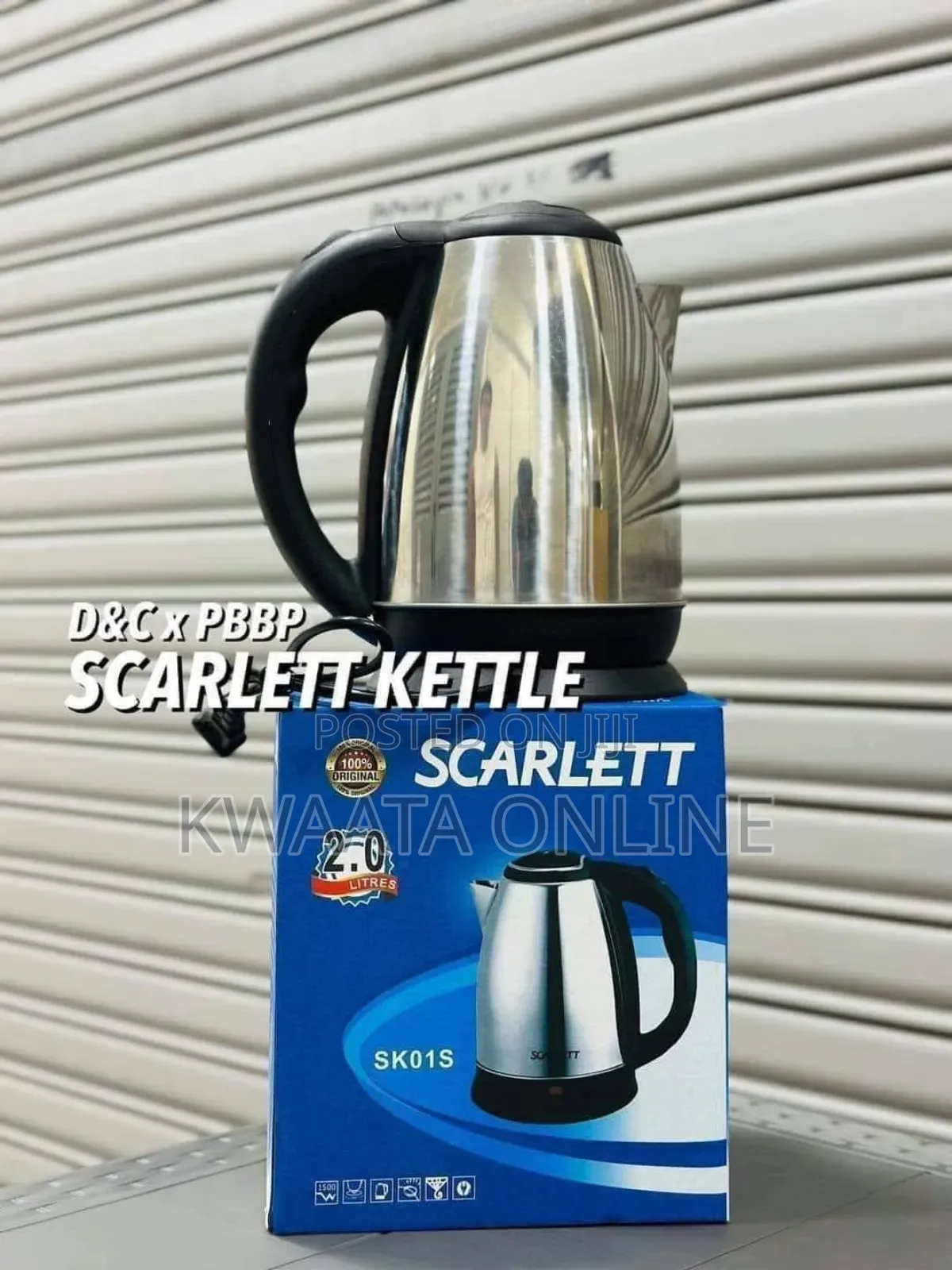 Scarlett Fast Boiling Percolator, 2litres- Silver