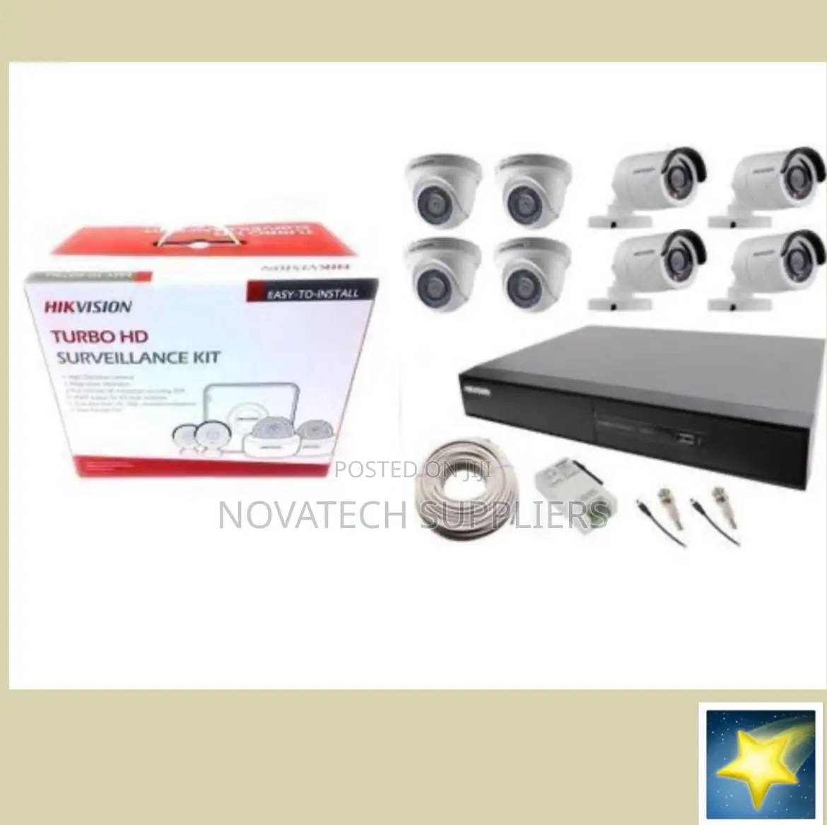 8 Channel Hik Vision Color Vu Camera Full Kit 1tb Hard Disk