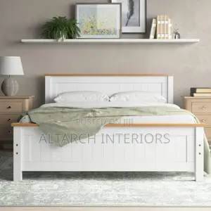 5by 6 White Modern Bed