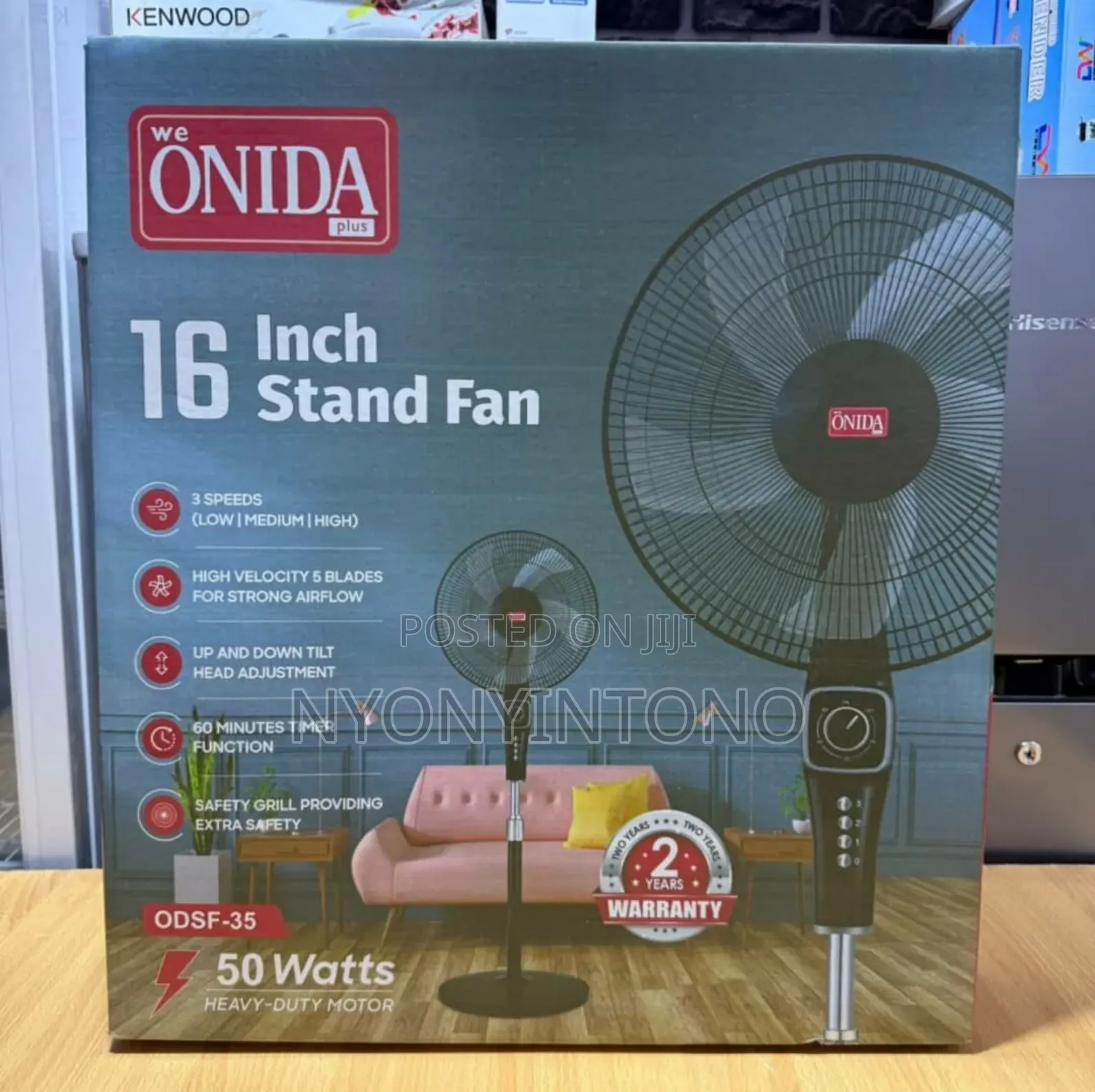 Orida 16 Stand Fan With 2yrs Warranty