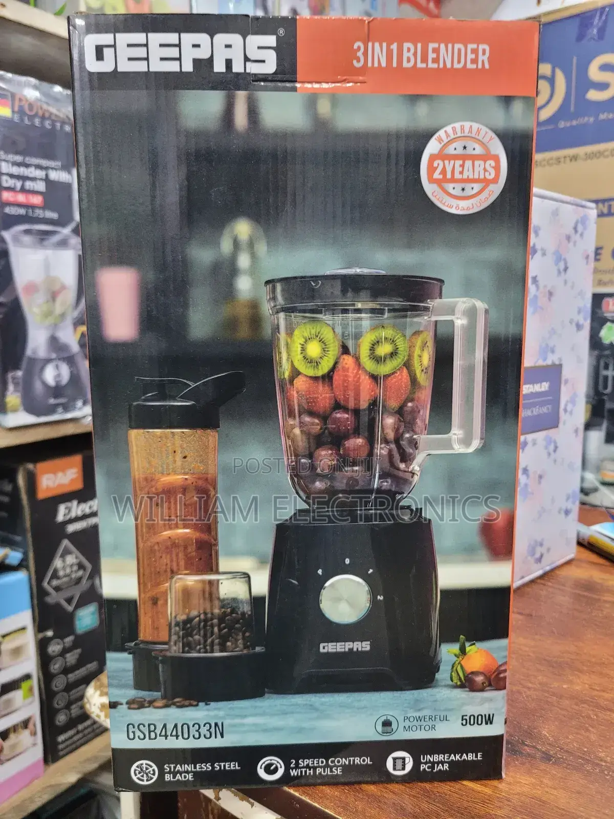 Geepas 3in1 Blender Gsb44033n/Geepas Blender