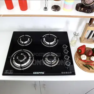 Geepas Top-Quality 4 Burner Gas Hob Automatic Ignition