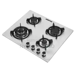 Geepas Stainless Steel 4burner Gas Hob With Auto Ignition