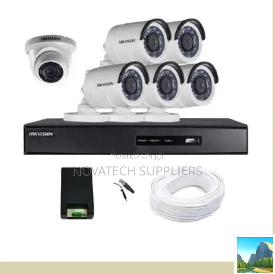 6 2mp Cameras 8 Channel DVR Hik Vision Camera System Chum