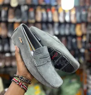 Original Grey Suede Clark Moccasins