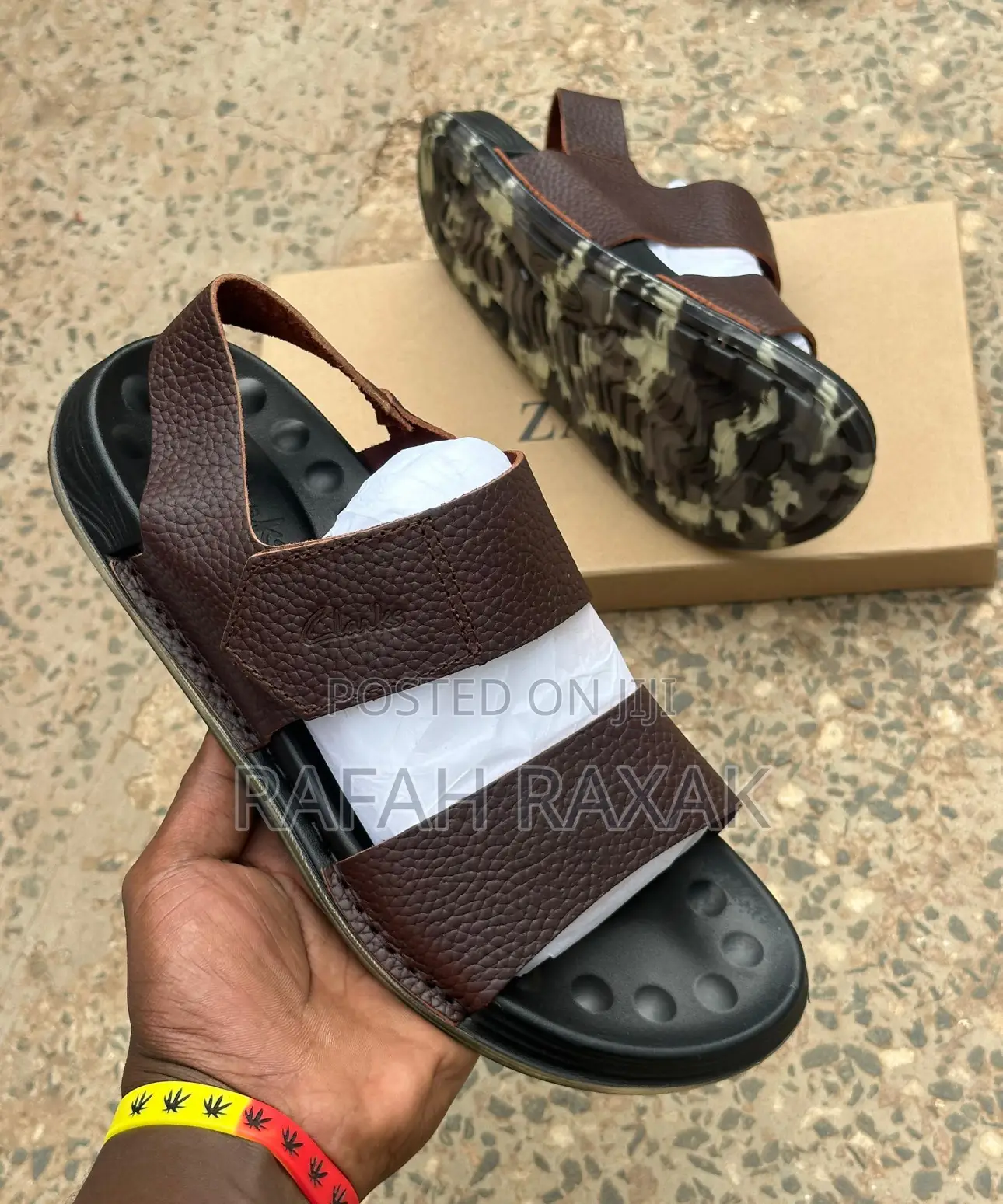Original Men’S Super Classic Brown Clarks Ankle Strap Sandal
