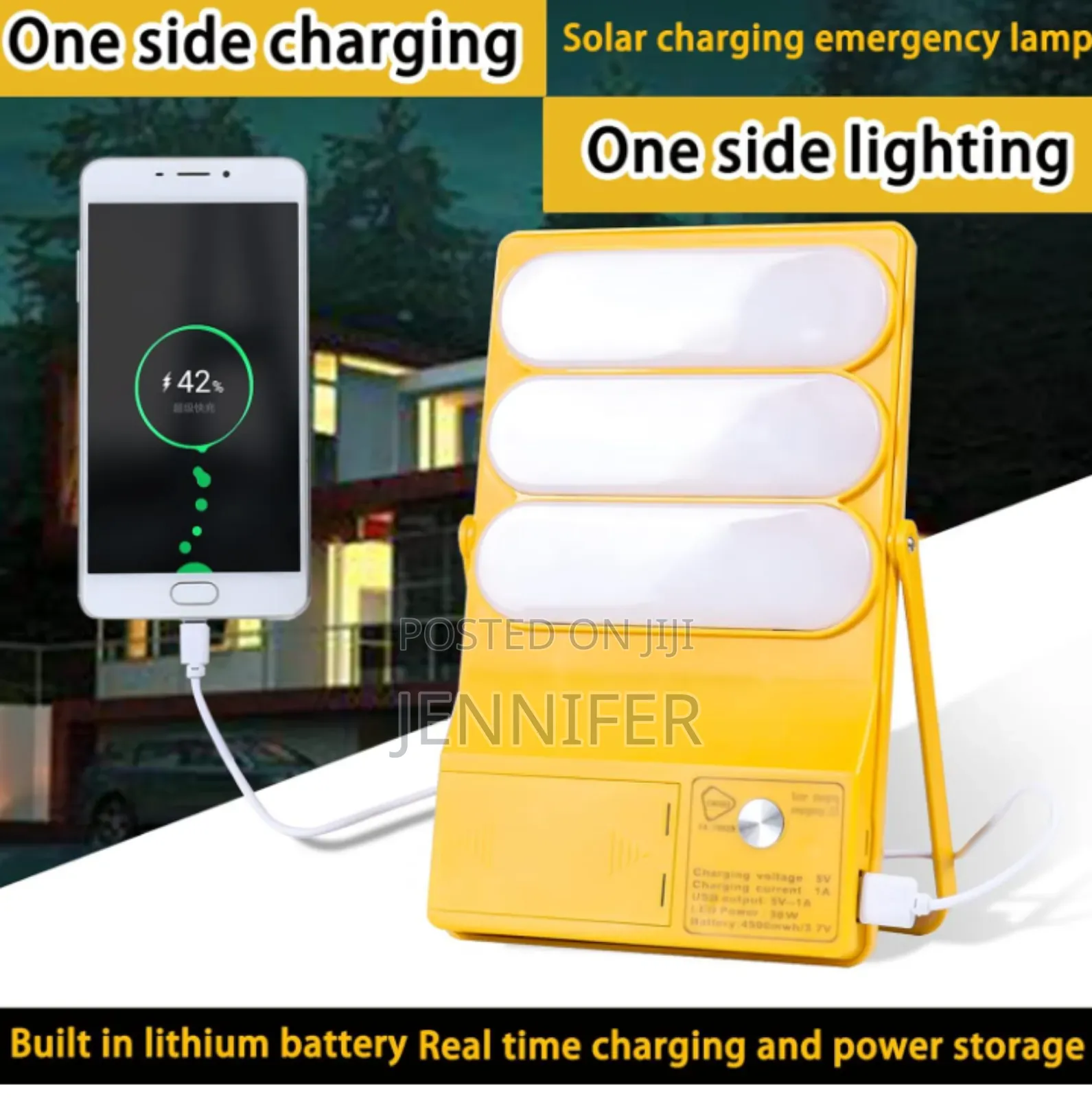 Portable Rechargeable Led Light, Usb or Solar Charging