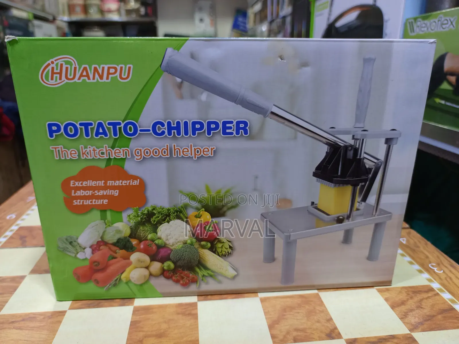 French Fry Cutter for Potatoes With 2 Replacement Blades