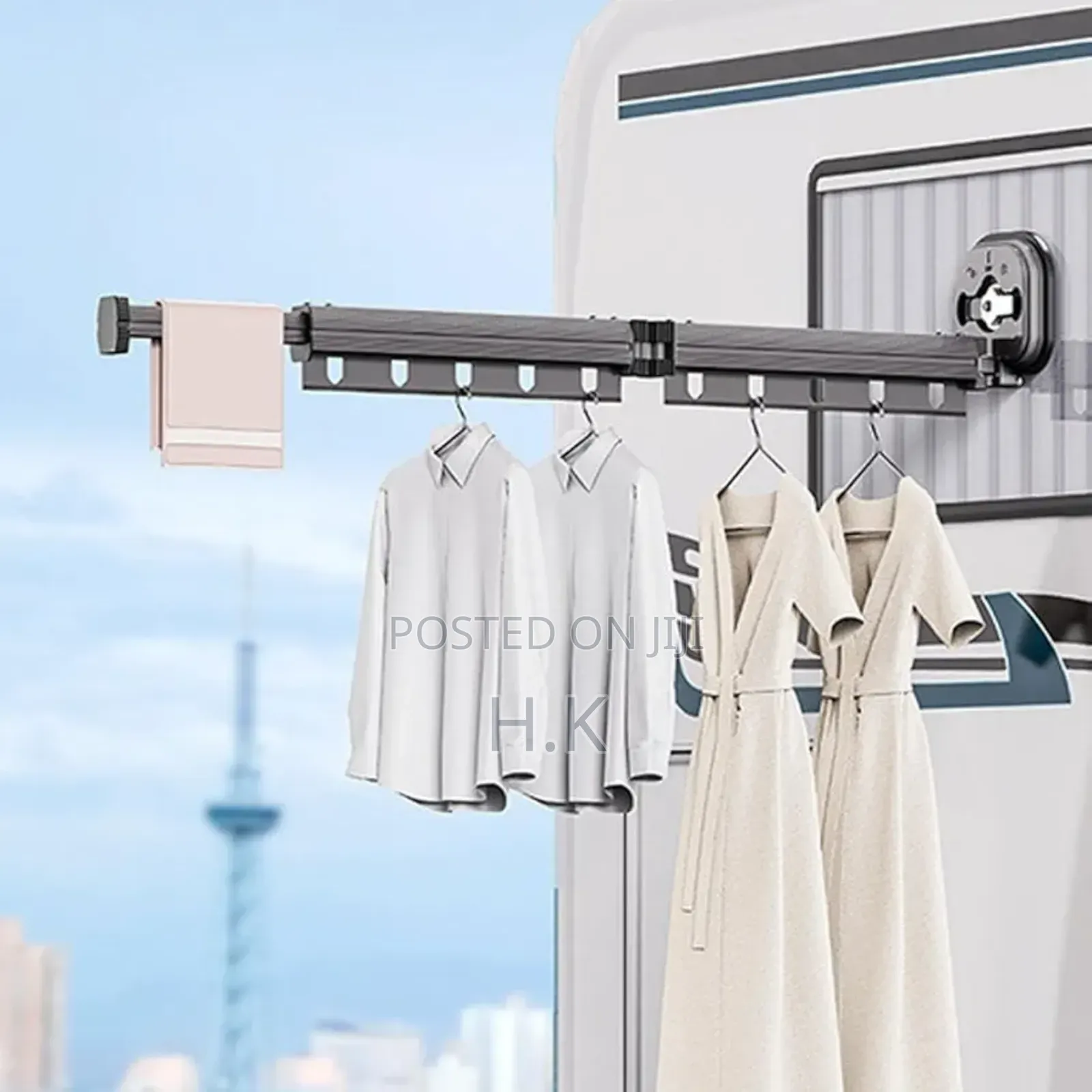 Wall-Mounted Foldable Clothes Drying Rack