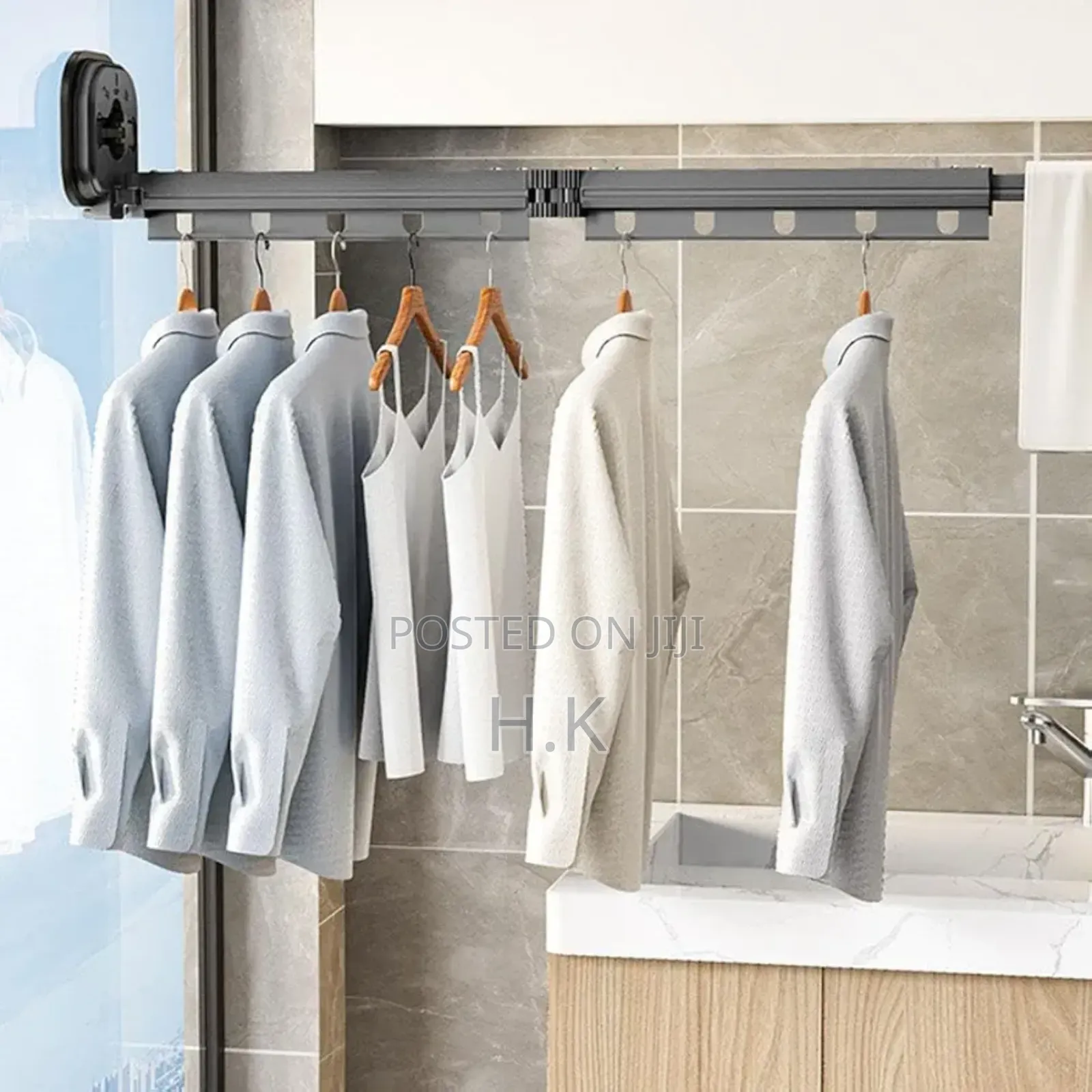 Wall-Mounted Foldable Clothes Drying Rack