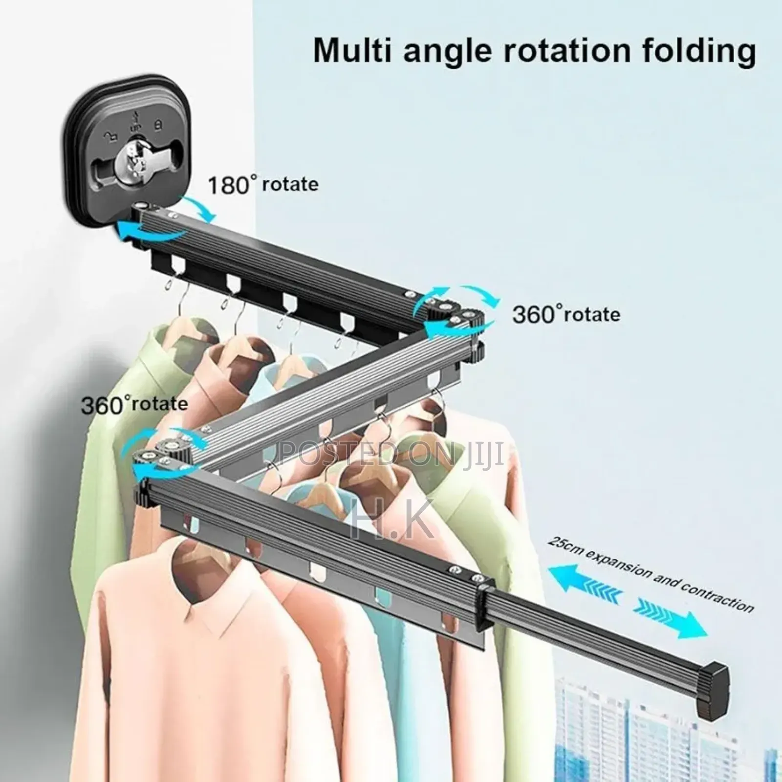 Wall-Mounted Foldable Clothes Drying Rack