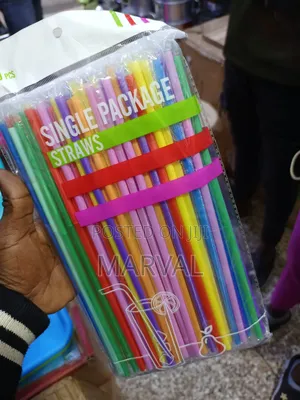 100pcs Colourful Flexible Drinking Straws